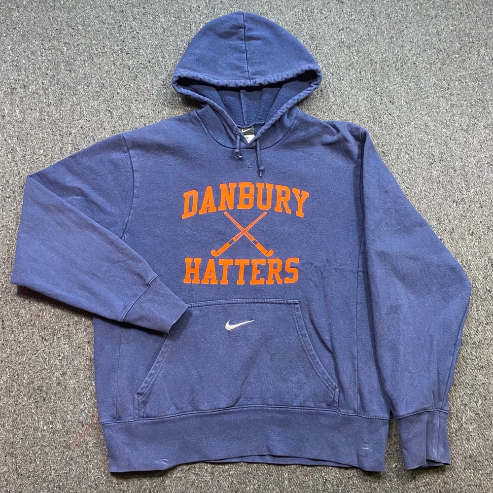 Nike Danbury Hatters Hoodie Sz M Mens Navy Blue Sportswear Gorpcore Streetwear